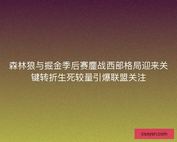 森林狼与掘金季后赛鏖战西部格局迎来关键转折生死较量引爆联盟关注